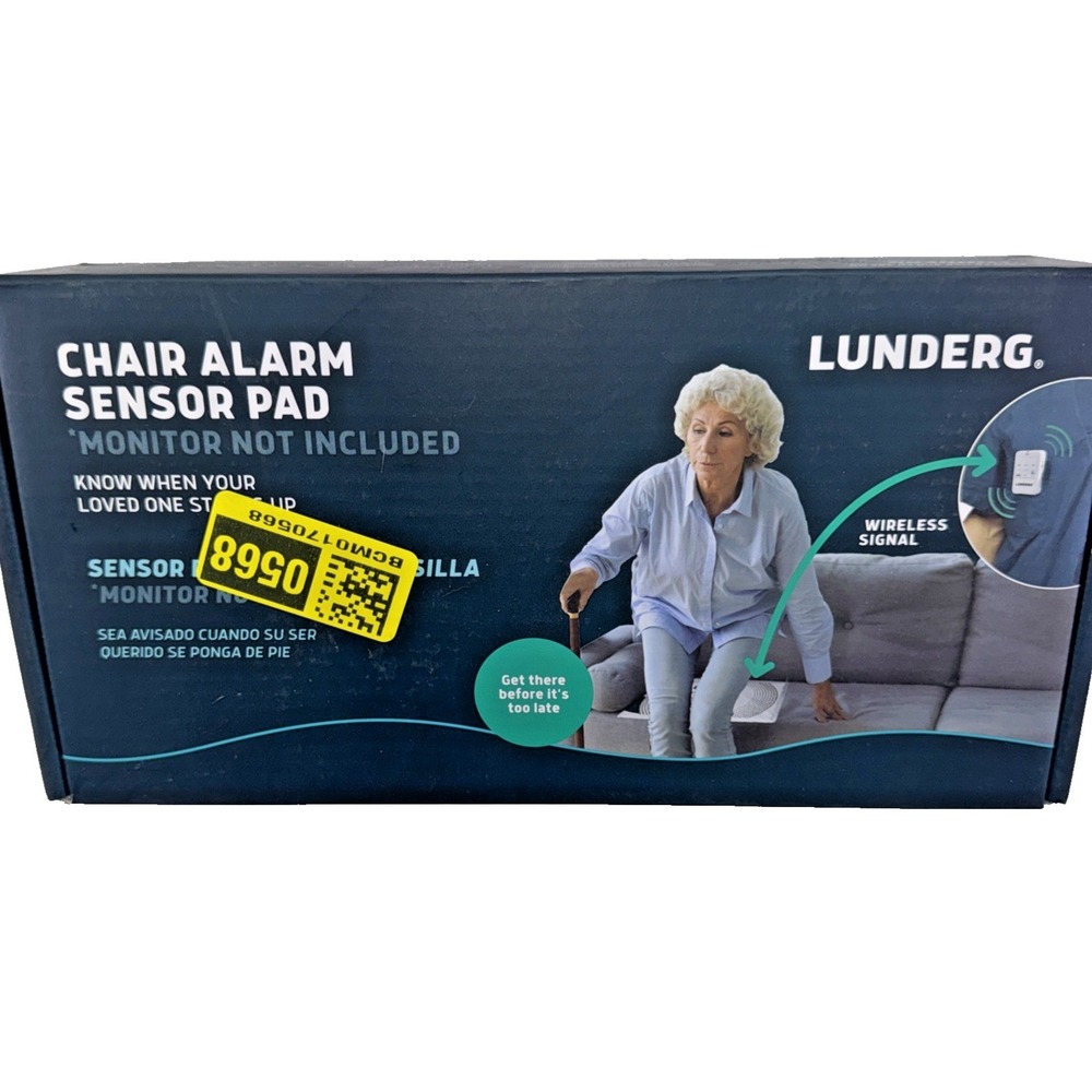 Lunderg Chair Alarm Sensor Pad Wireless Fall Prevention Early Alert for Elderly